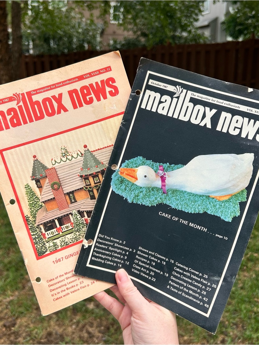 Set of 2 1987 Vintage Mailbox News Magazines Cottage Core